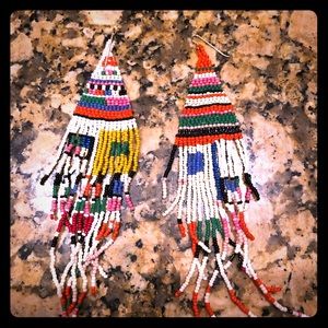 Salihah Moore XL Otto beaded earrings